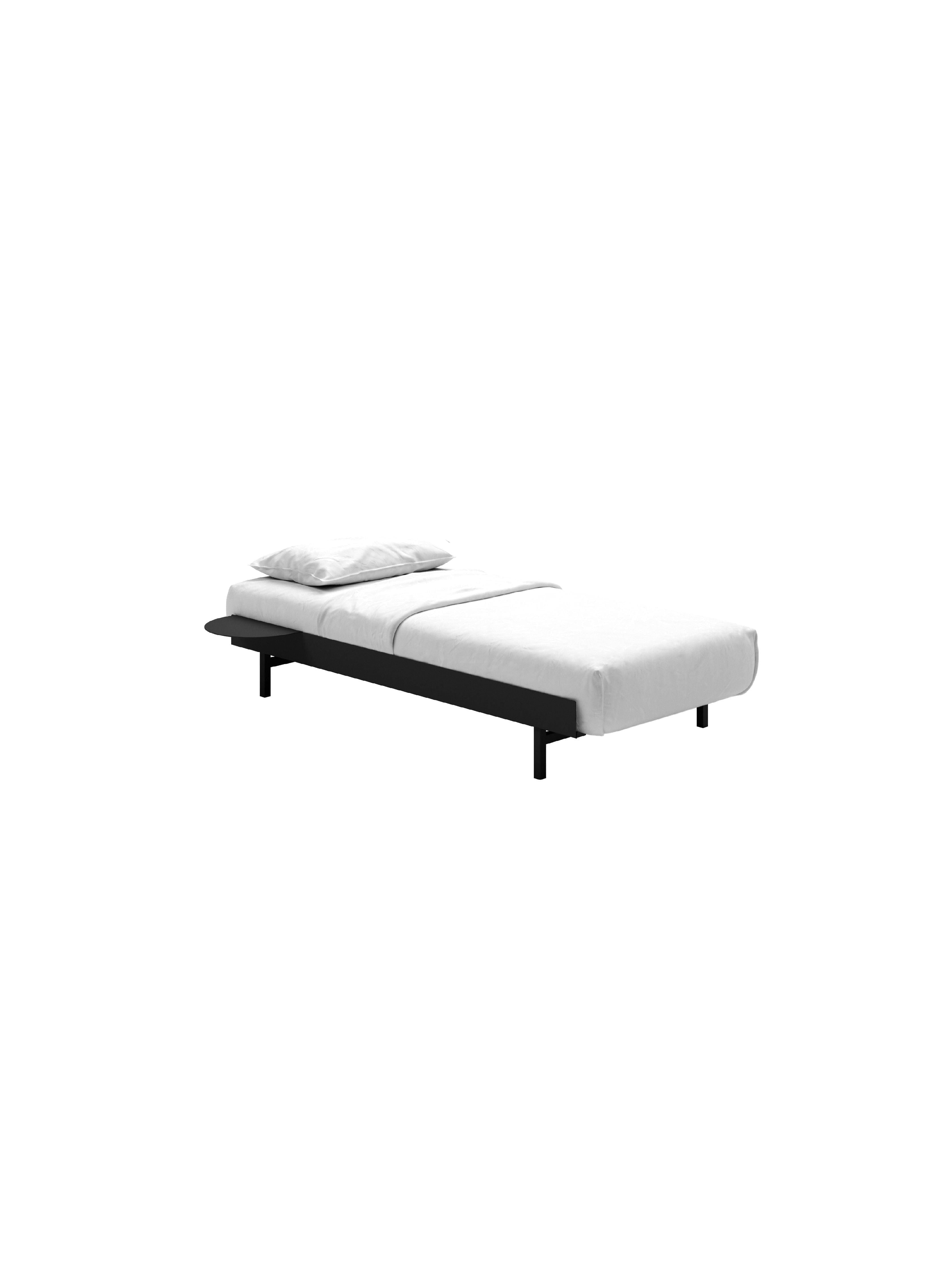Moebe postel s 1 lůžkovým stolem 90 cm, černá