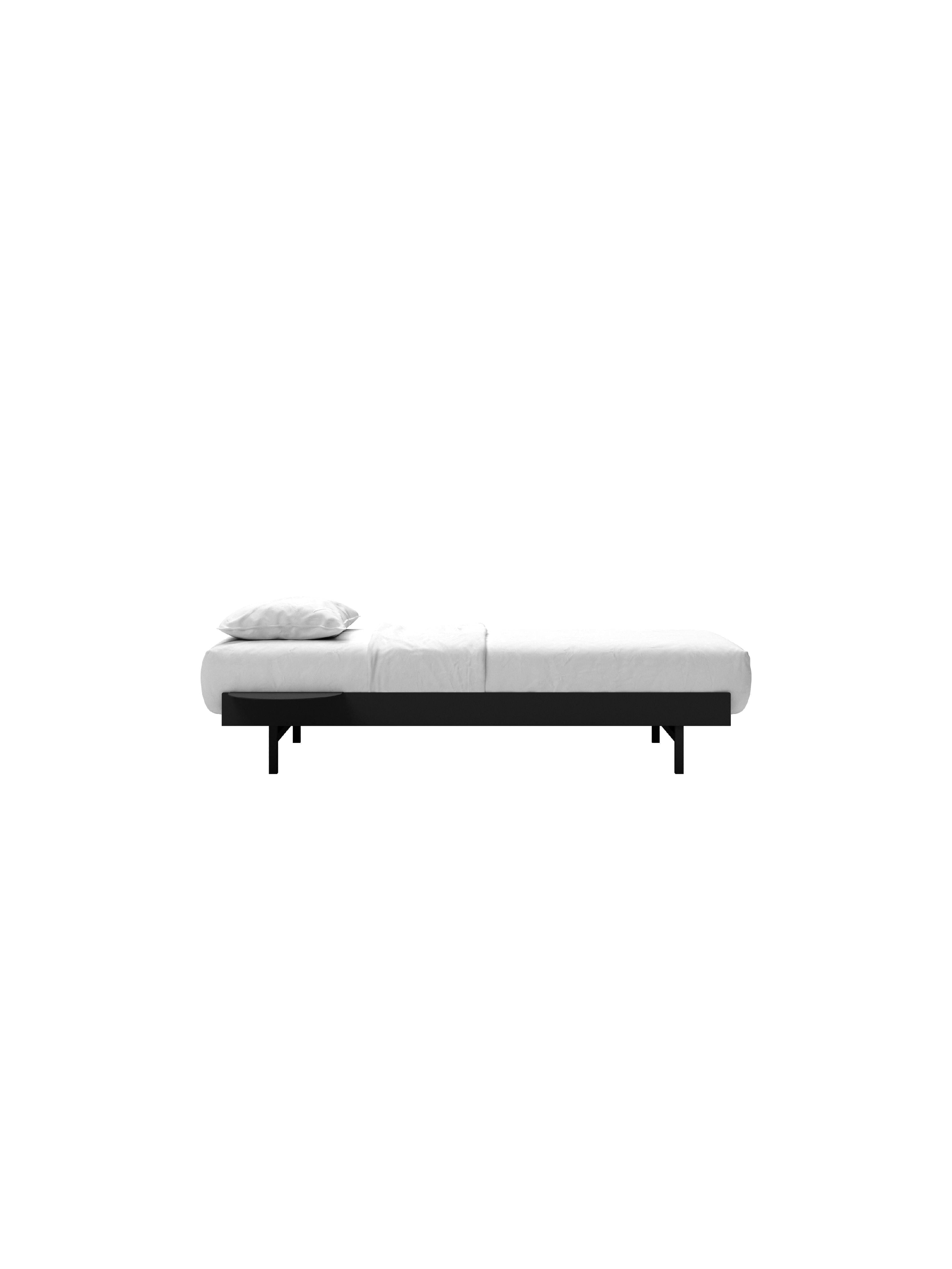 Moebe postel s 1 lůžkovým stolem 90 cm, černá