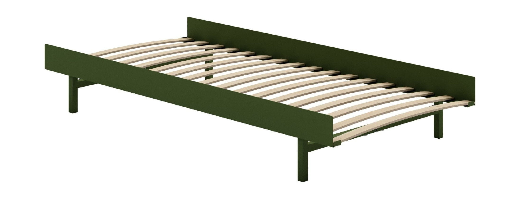 Moebe postel s ložními lametami 90 cm, borovice zelená