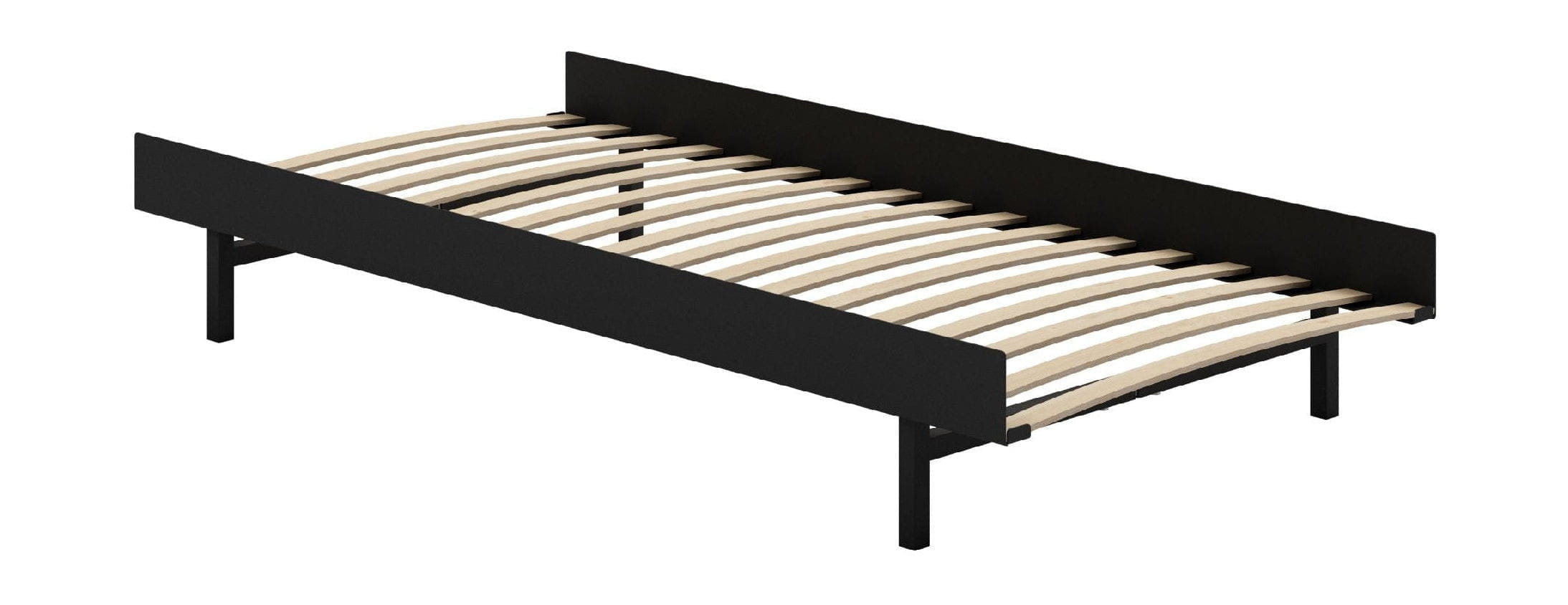 Moebe postel s ložními lamy 90 cm, černá