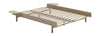 Moebe postel s lamely a 2 noční stoly 140 cm, písek