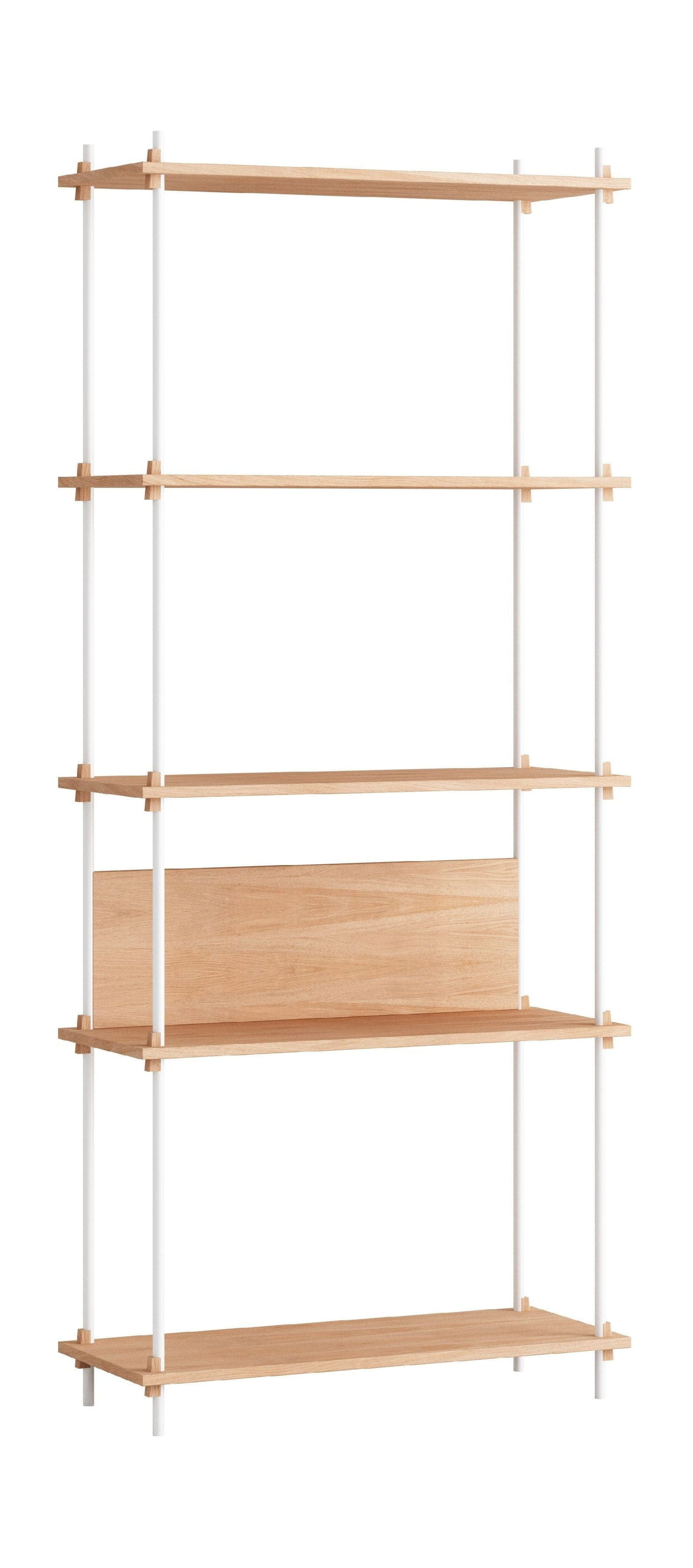 Systém System Shelving Moebe S.200.1.A, Oak/White