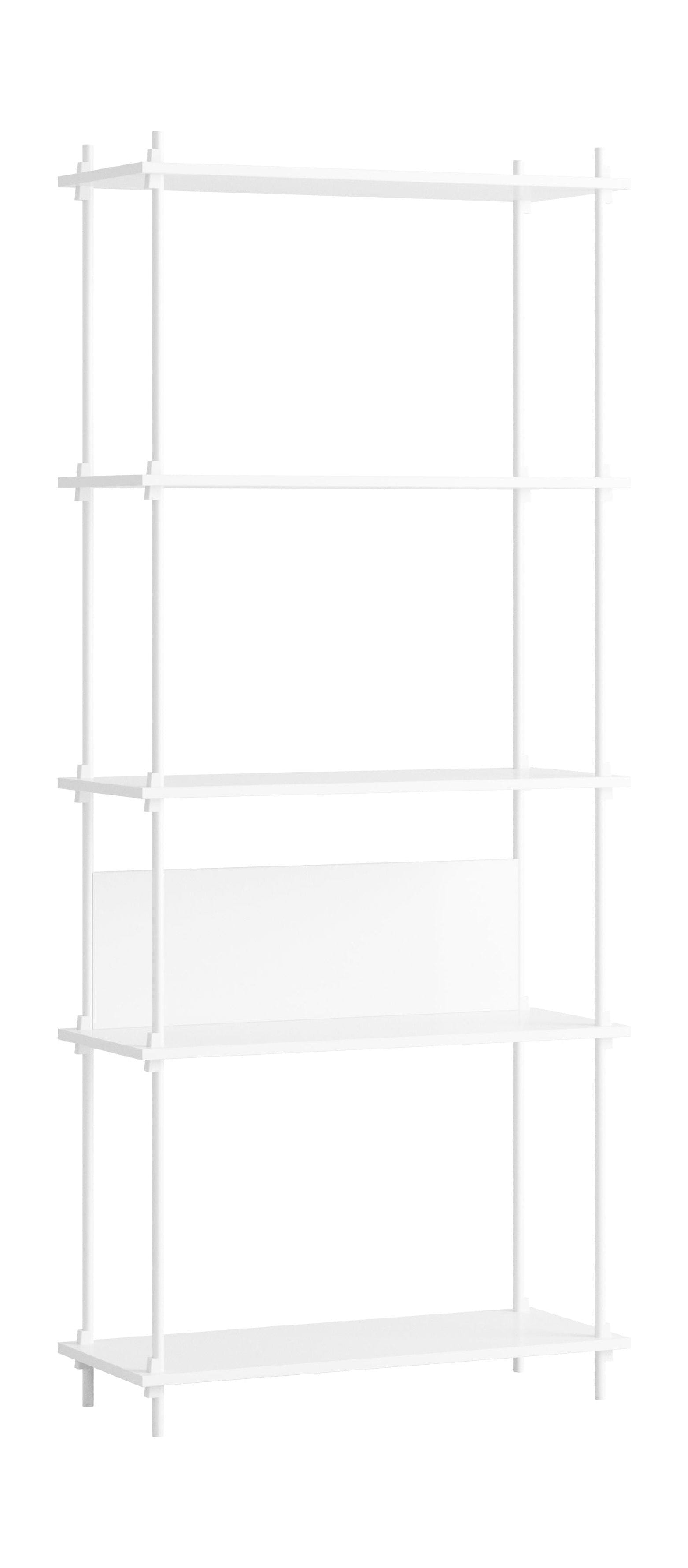 Moebe Shelving System S.200.1.A, bílá/bílá