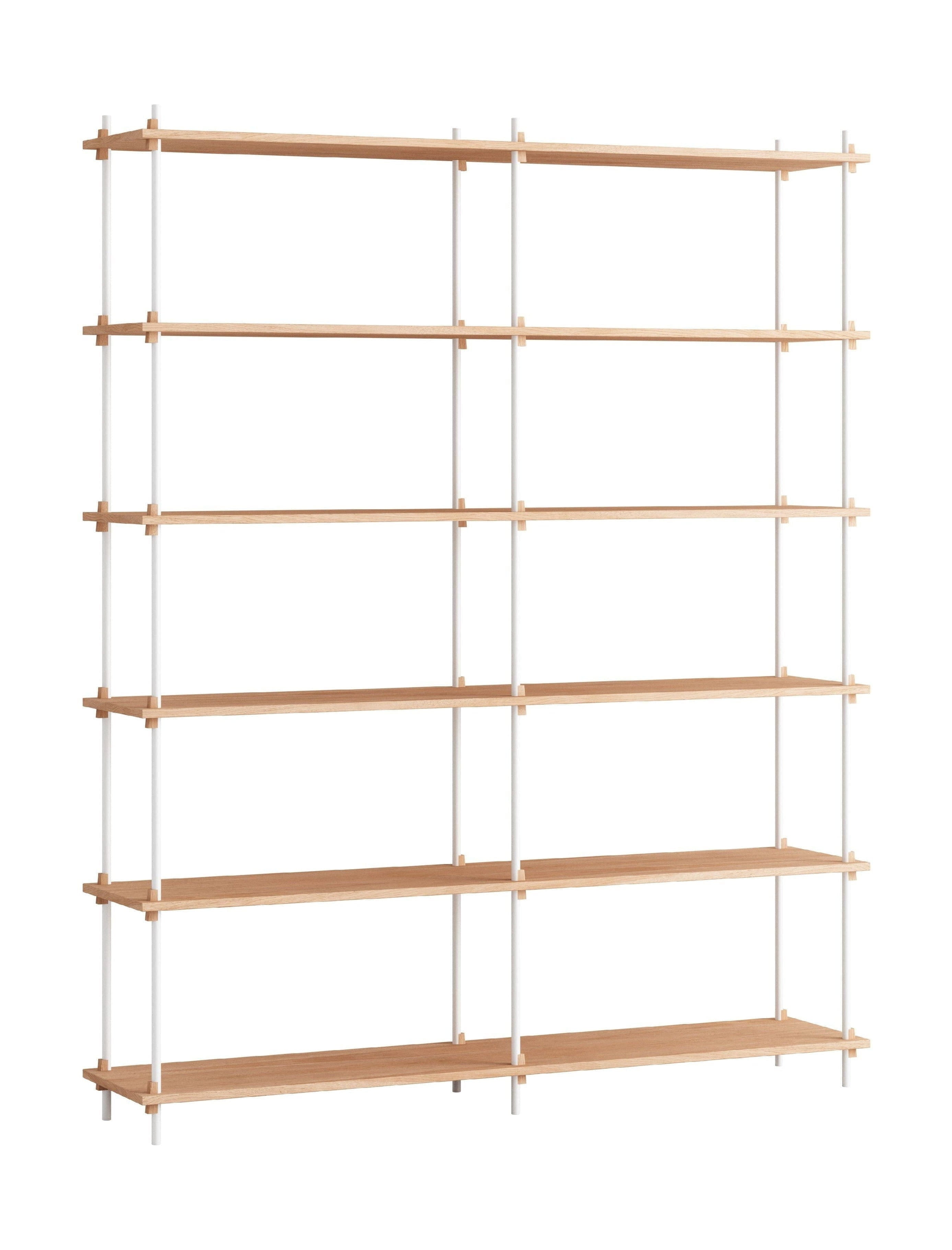 Systém System Shelving Moebe S.200.2.B, Oak/White