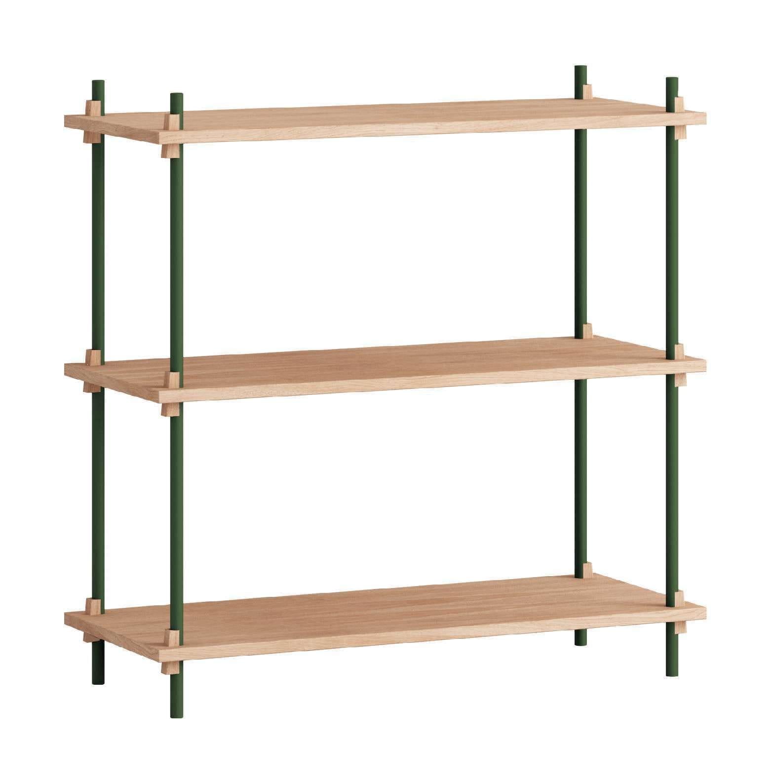 Moebe Shegving System S.85.1.A, Oak/Pine Green