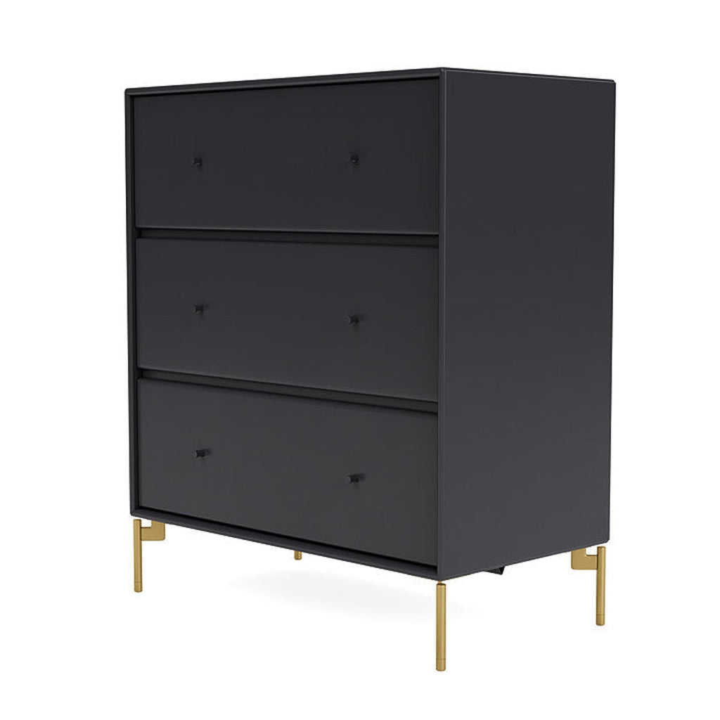 Montana Carry Dresser With Legs, Anthracite/Brass