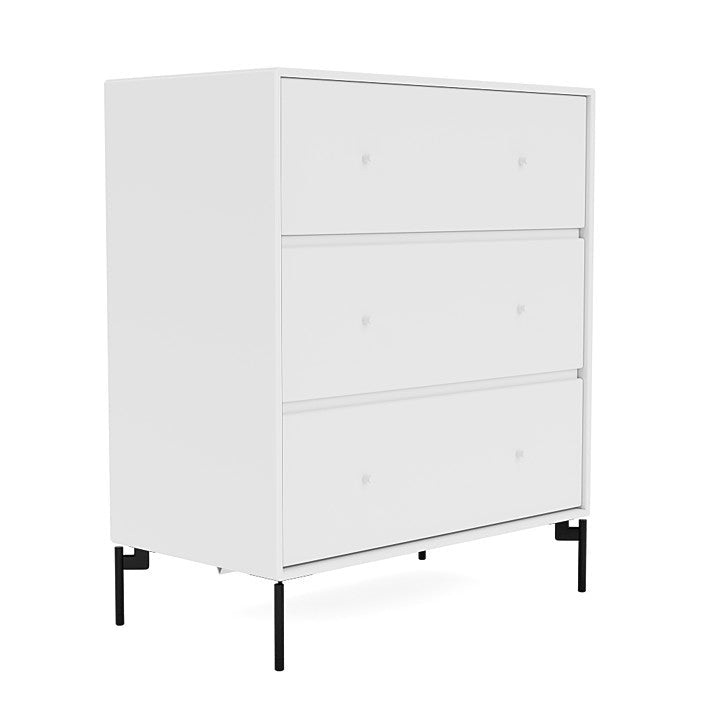 Montana Carry Dresser With Legs, Snow White/Black