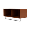 Montana Coat Shelf With Clothes Rack Hazelnut Brown