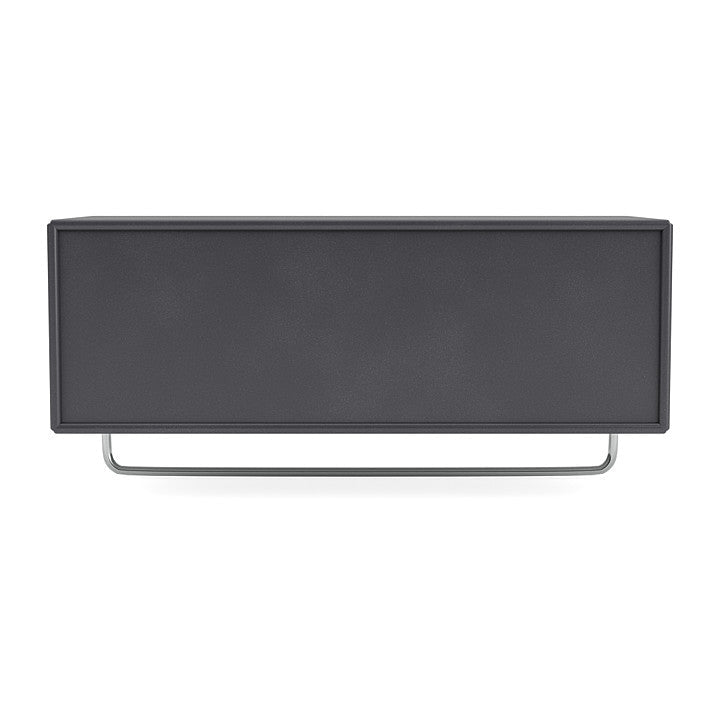 Montana Coat Shelf With Clothes Rack, Carbon Black