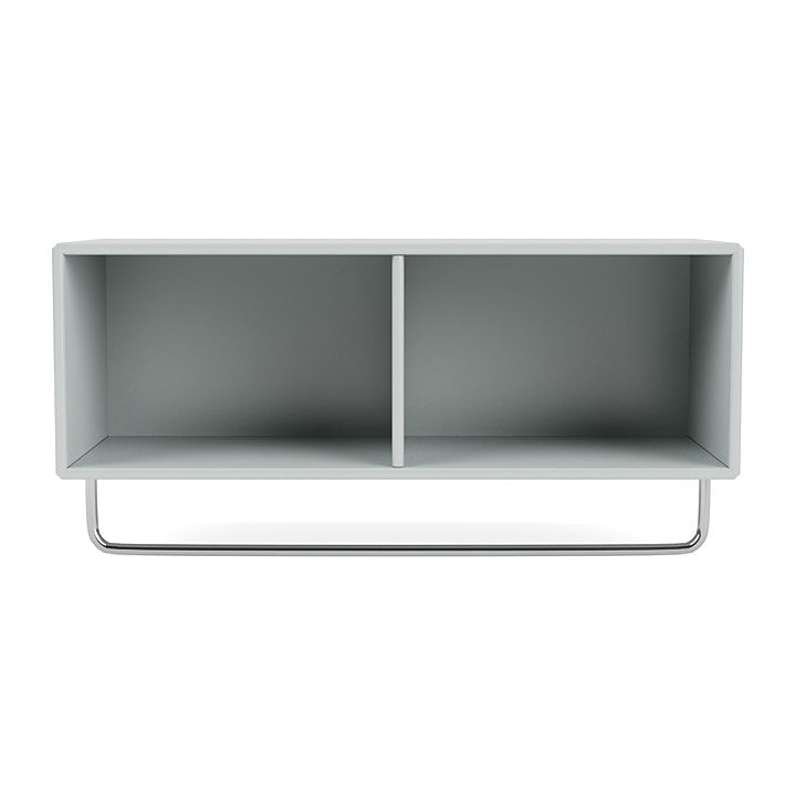 Montana Coat Shelf With Clothes Rack, Oyster Grey
