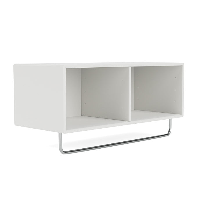 Montana Coat Shelf With Clothes Rack, White