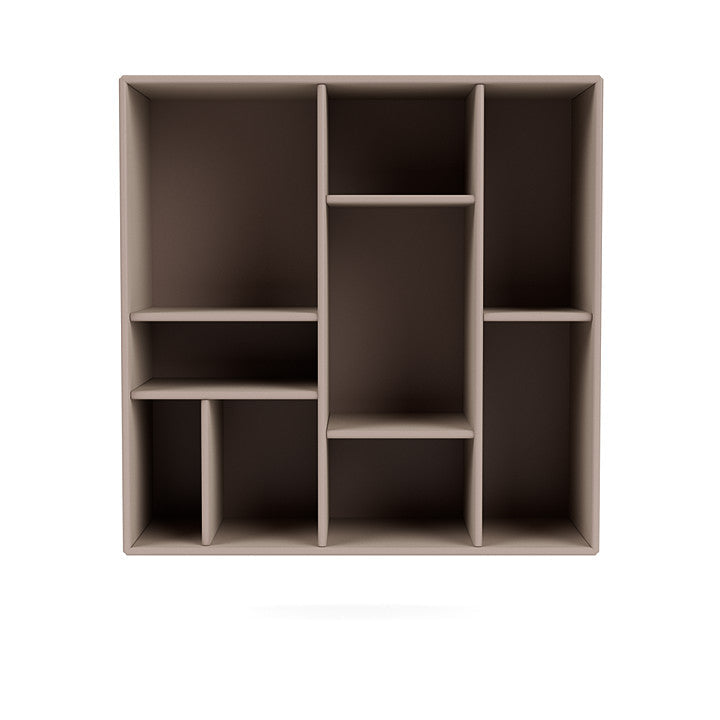 Montana Compile Decorative Shelf With Suspension Rail, Mushroom Brown