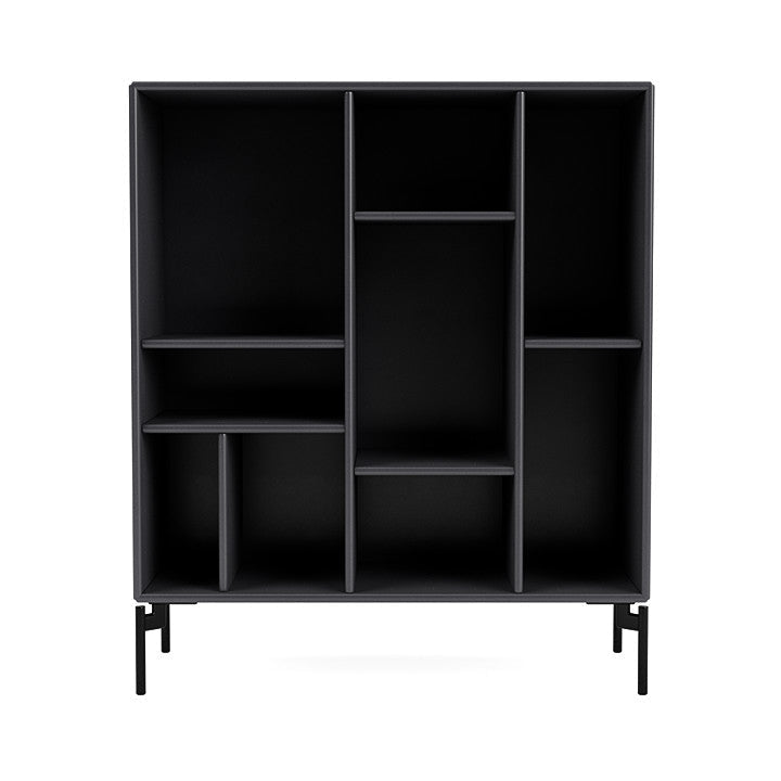 Montana Compile Decorative Shelf With Legs, Carbon Black/Black