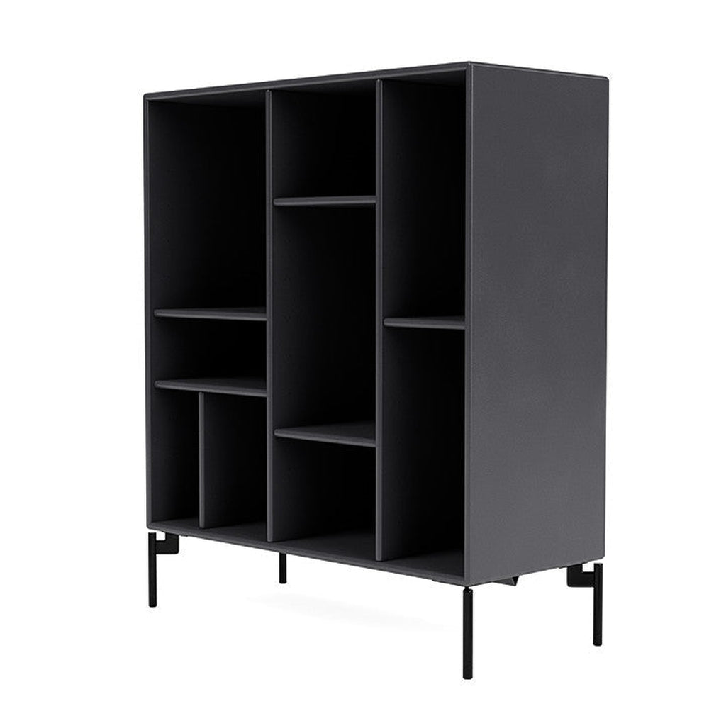 Montana Compile Decorative Shelf With Legs, Carbon Black/Black