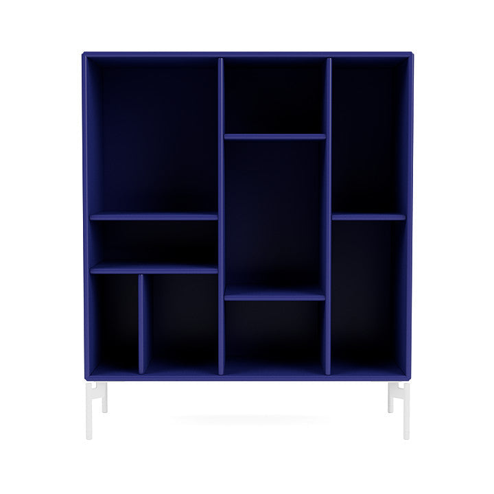 Montana Compile Decorative Shelf With Legs, Monarch Blue/Snow White