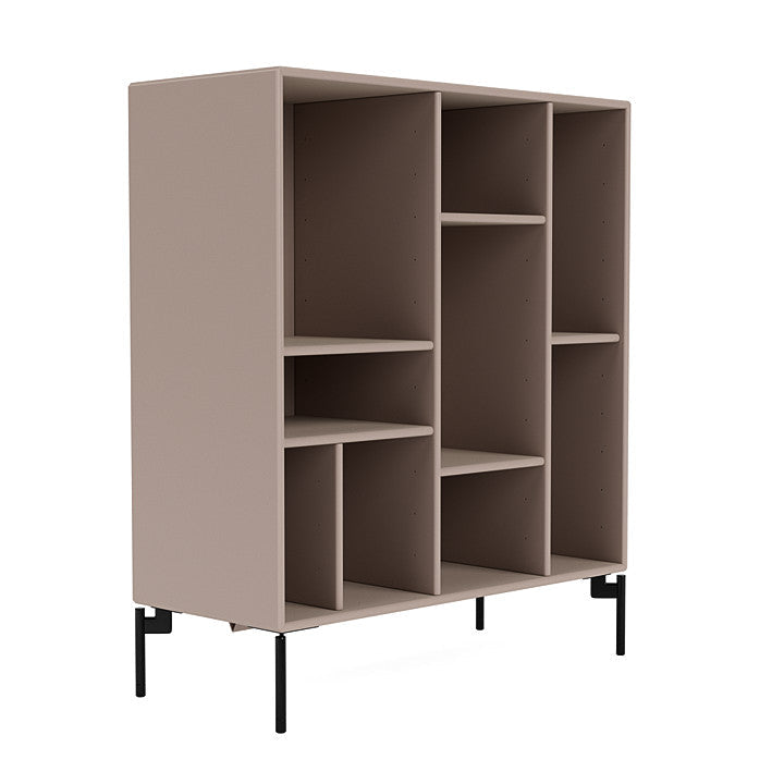 Montana Compile Decorative Shelf With Legs, Mushroom Brown/Black