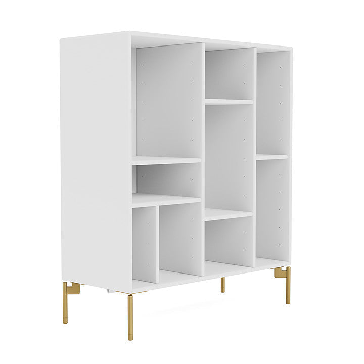 Montana Compile Decorative Shelf With Legs, New White/Brass