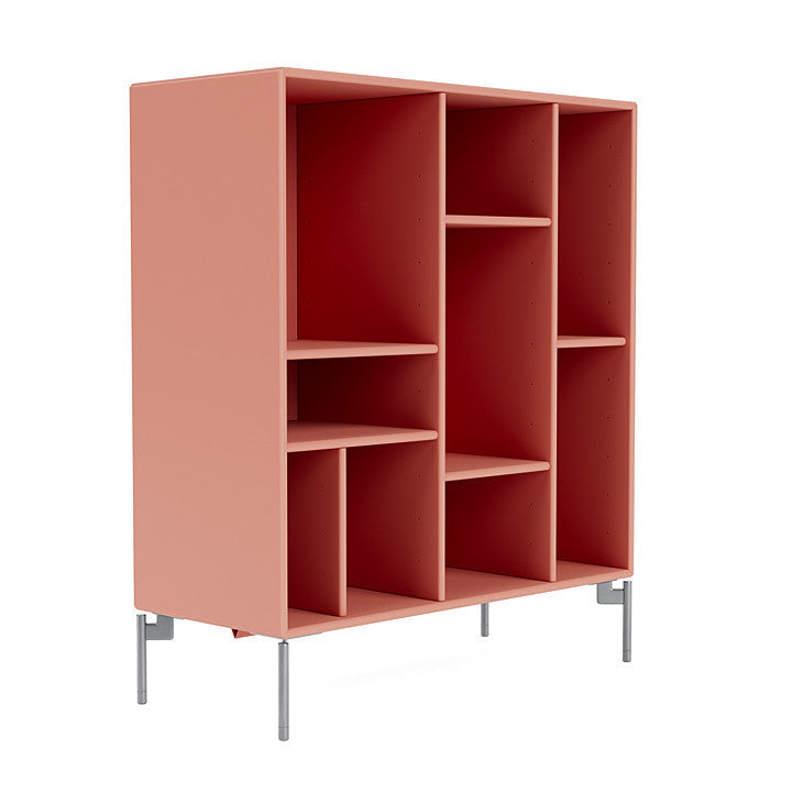 Montana Compile Decorative Shelf With Legs, Rhubarb/Matt Chrome