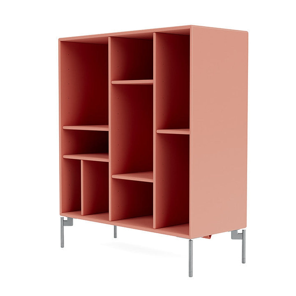 Montana Compile Decorative Shelf With Legs, Rhubarb/Matt Chrome