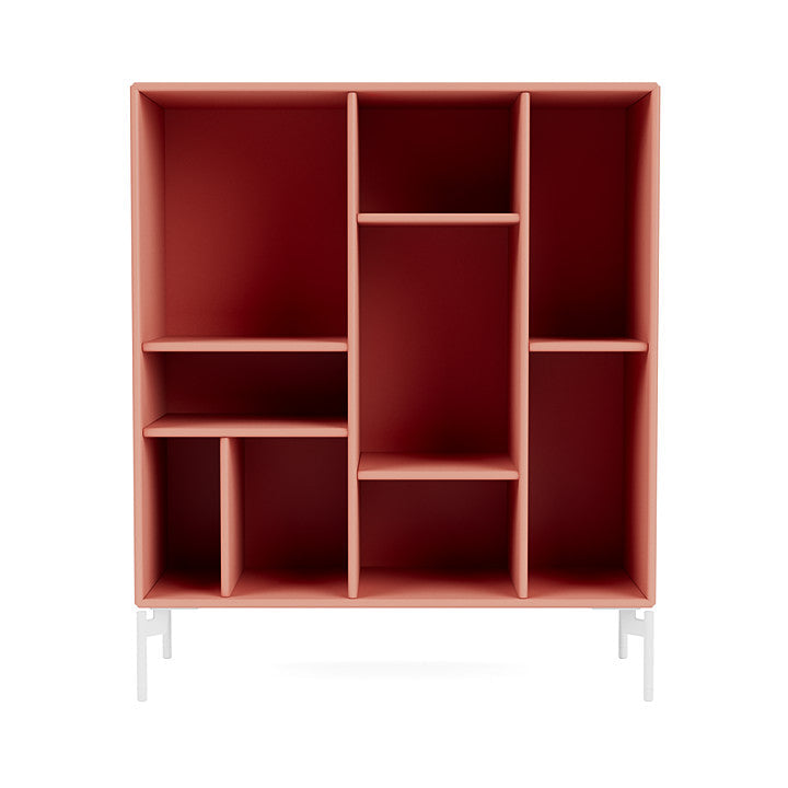 Montana Compile Decorative Shelf With Legs, Rhubarb/Snow White