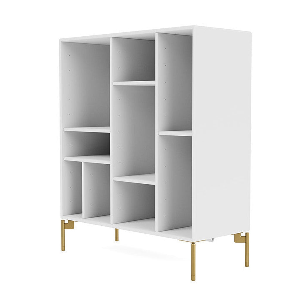 Montana Compile Decorative Shelf With Legs, Snow White/Brass