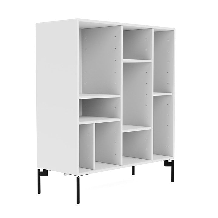 Montana Compile Decorative Shelf With Legs, Snow White/Black