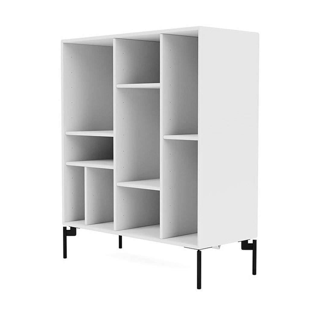 Montana Compile Decorative Shelf With Legs, Snow White/Black