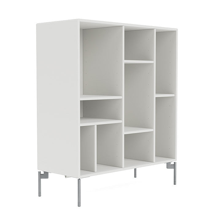 Montana Compile Decorative Shelf With Legs, White/Matt Chrome