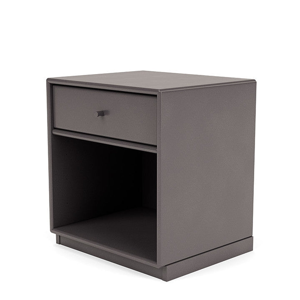 Montana Dream Nightstand With 3 Cm Plinth, Coffee Brown