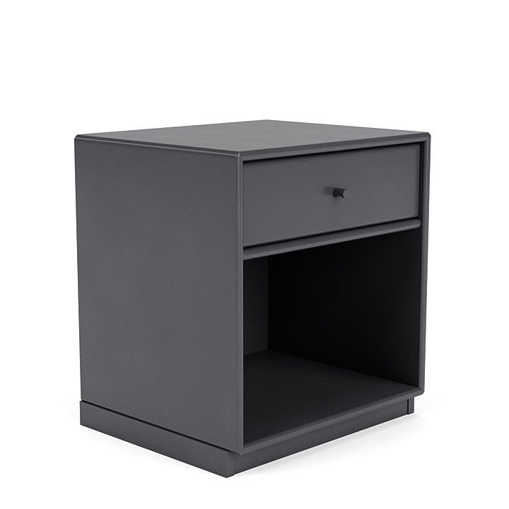 Montana Dream Nightstand With 3 Cm Plinth, Carbon Black