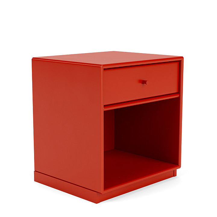 Montana Dream Nightstand With 3 Cm Plinth, Rosehip Red