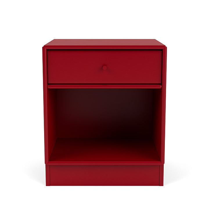 Montana Dream Nightstand With 7 Cm Plinth, Beetroot Red