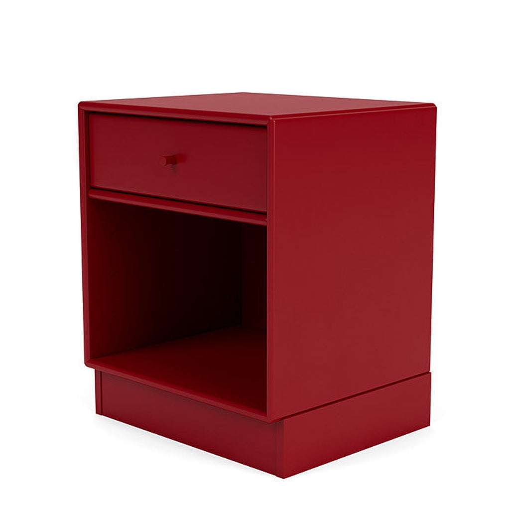 Montana Dream Nightstand With 7 Cm Plinth, Beetroot Red