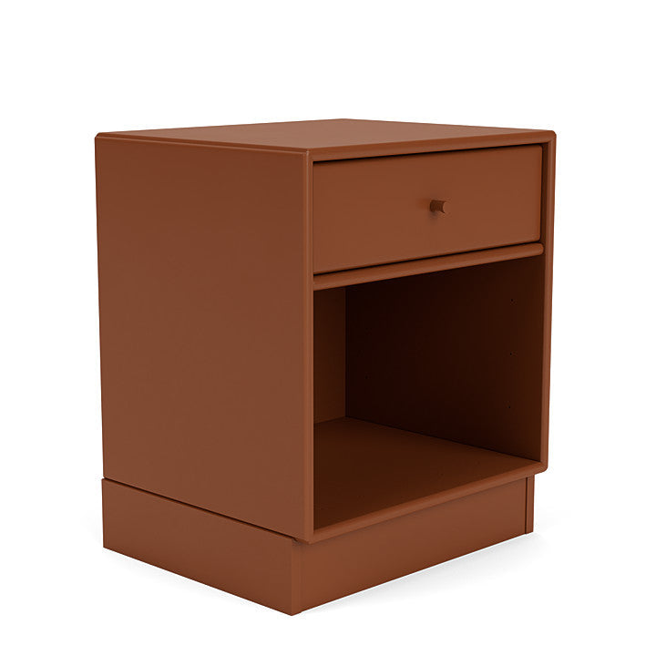 Montana Dream Nightstand With 7 Cm Plinth, Hazelnut Brown