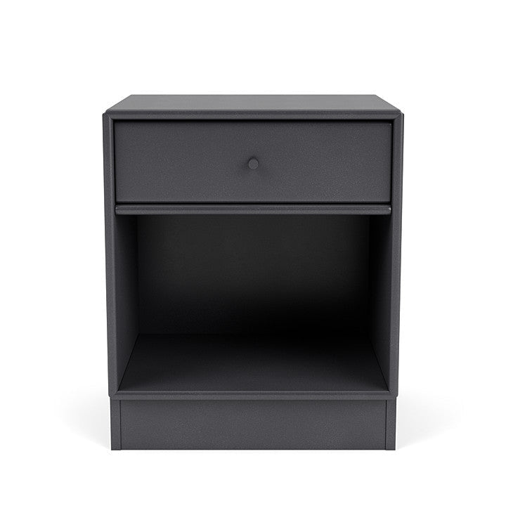 Montana Dream Nightstand With 7 Cm Plinth, Carbon Black