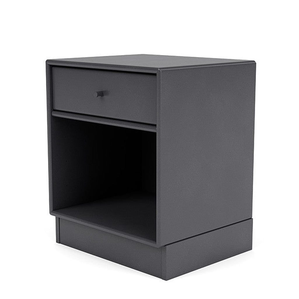 Montana Dream Nightstand With 7 Cm Plinth, Carbon Black