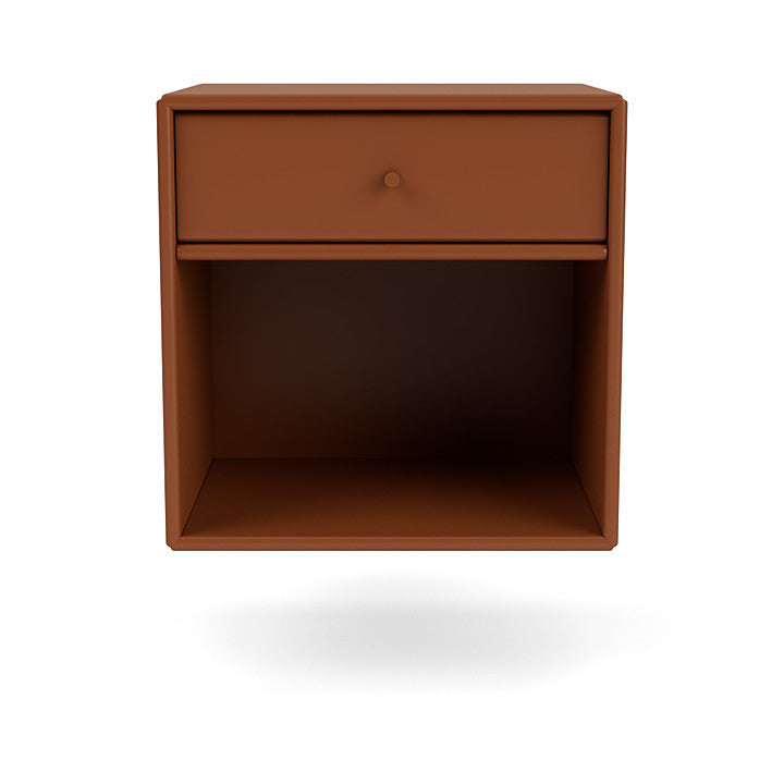 Montana Dream Nightstand se zavěšením železnice, lískový ořech Brown