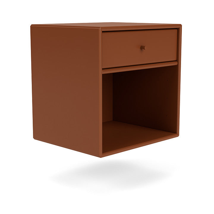 Montana Dream Nightstand se zavěšením železnice, lískový ořech Brown