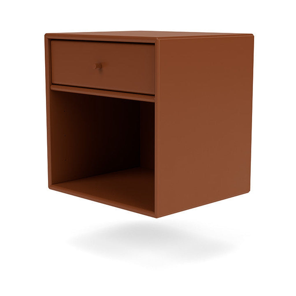 Montana Dream Nightstand se zavěšením železnice, lískový ořech Brown