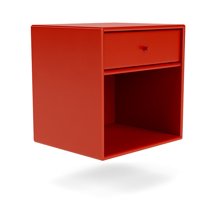 Montana Dream Nightstand s odpruženou železnici, Rosehip Red