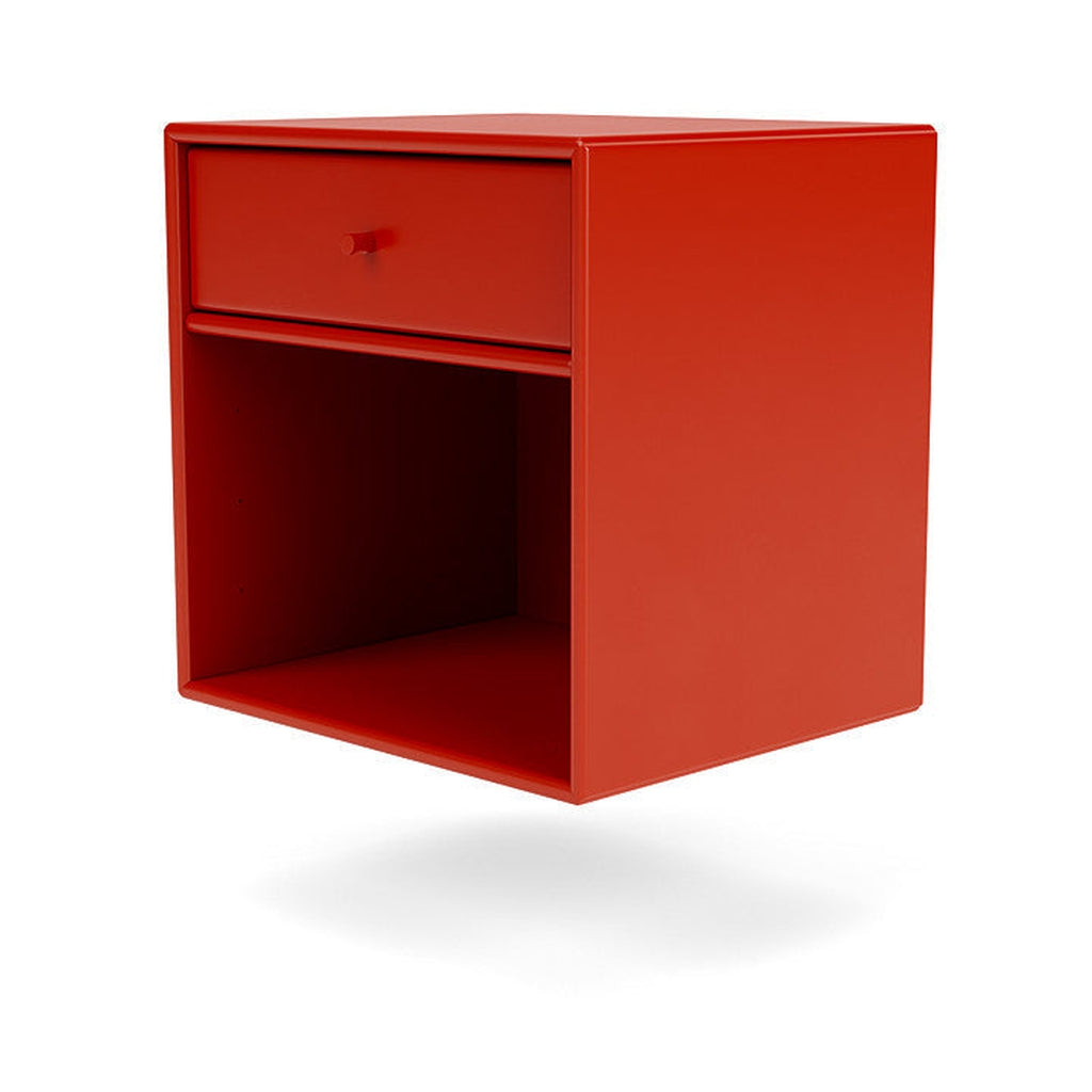 Montana Dream Nightstand s odpruženou železnici, Rosehip Red