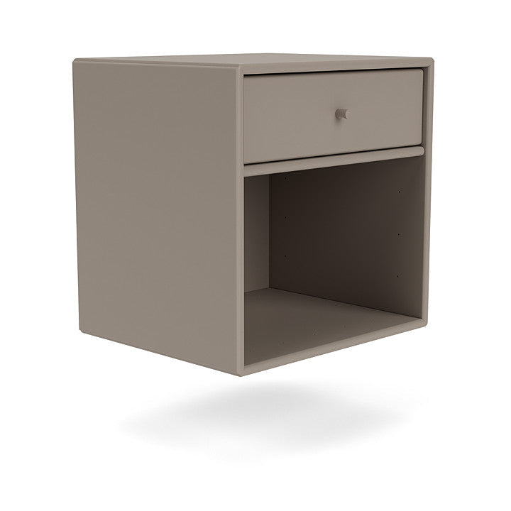 Montana Dream Nightstand With Suspension Rail, Truffle Grey