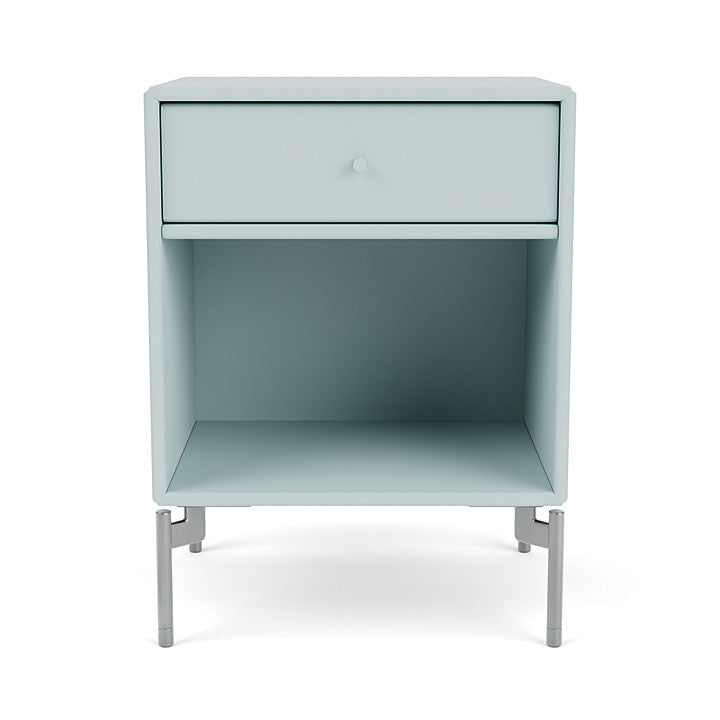 Montana Dream Nightstand With Legs, Flint/Matt Chrome