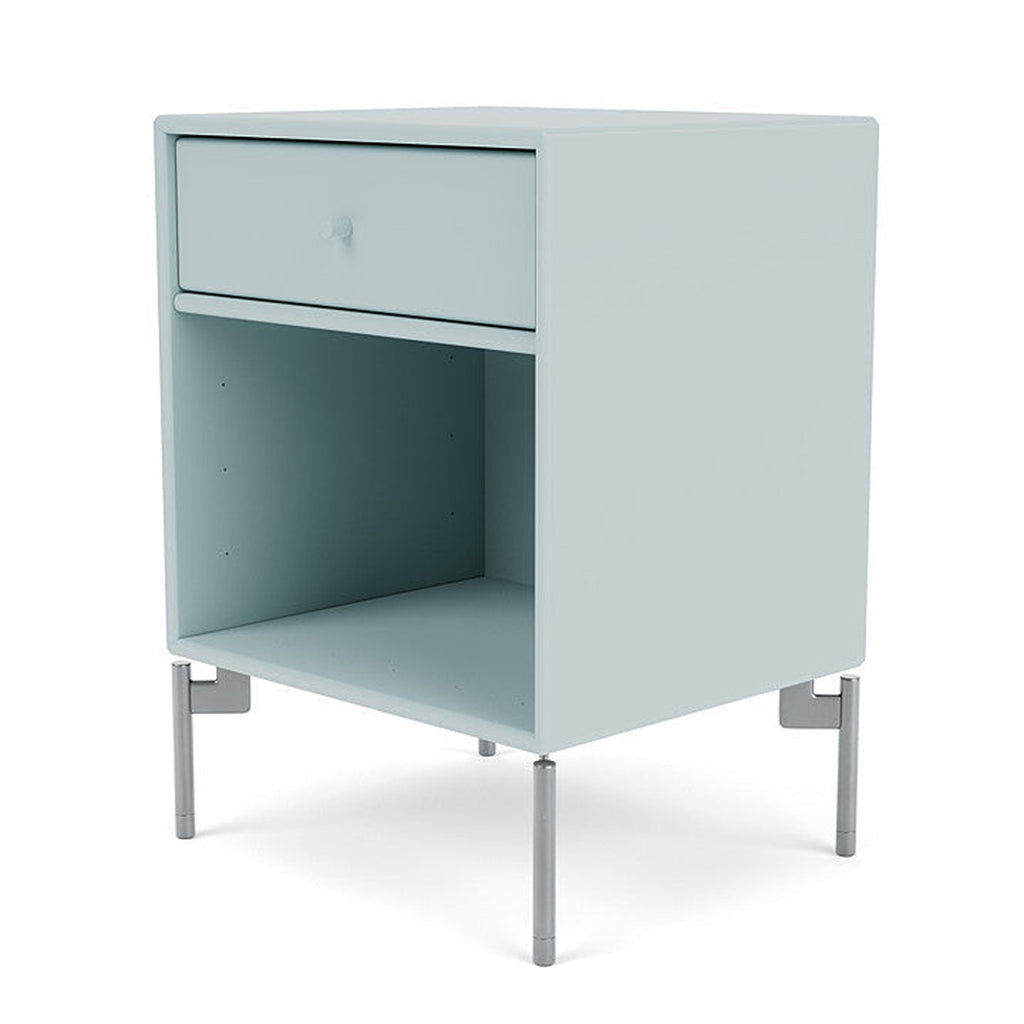 Montana Dream Nightstand With Legs, Flint/Matt Chrome