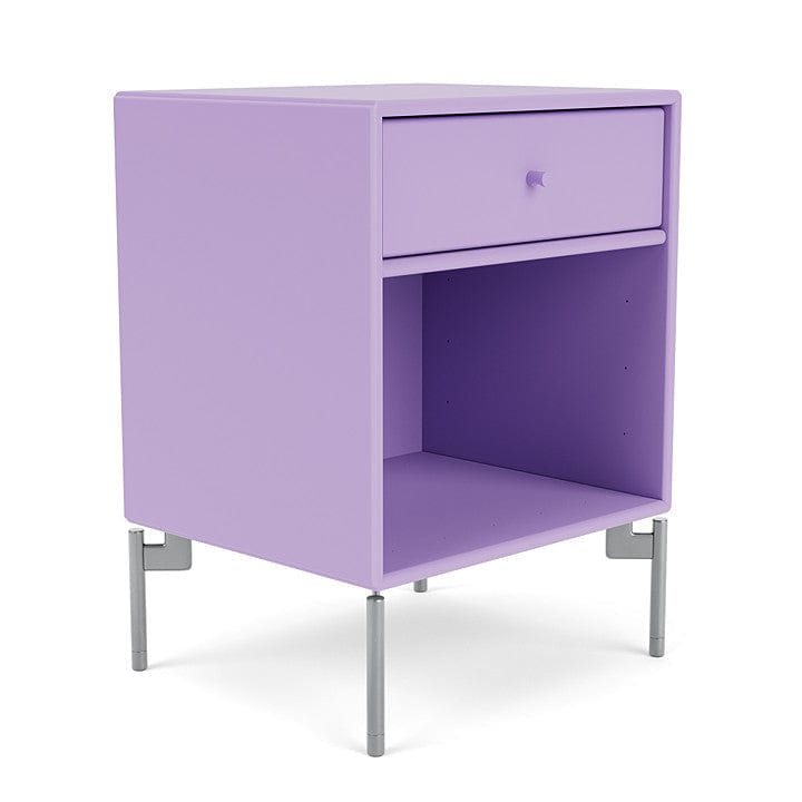 Montana Dream Nightstand With Legs, Iris/Matt Chrome