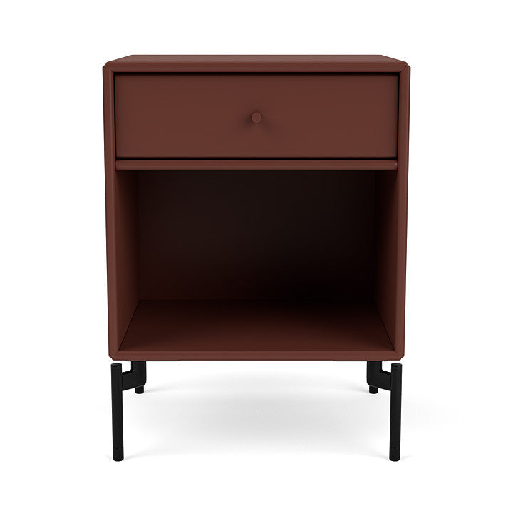 Montana Dream Nightstand With Legs, Masala/Black