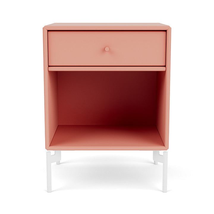 Montana Dream Nightstand With Legs, Rhubarb/Snow White