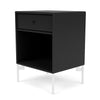 Montana Dream Nightstand With Legs, Black/Snow White