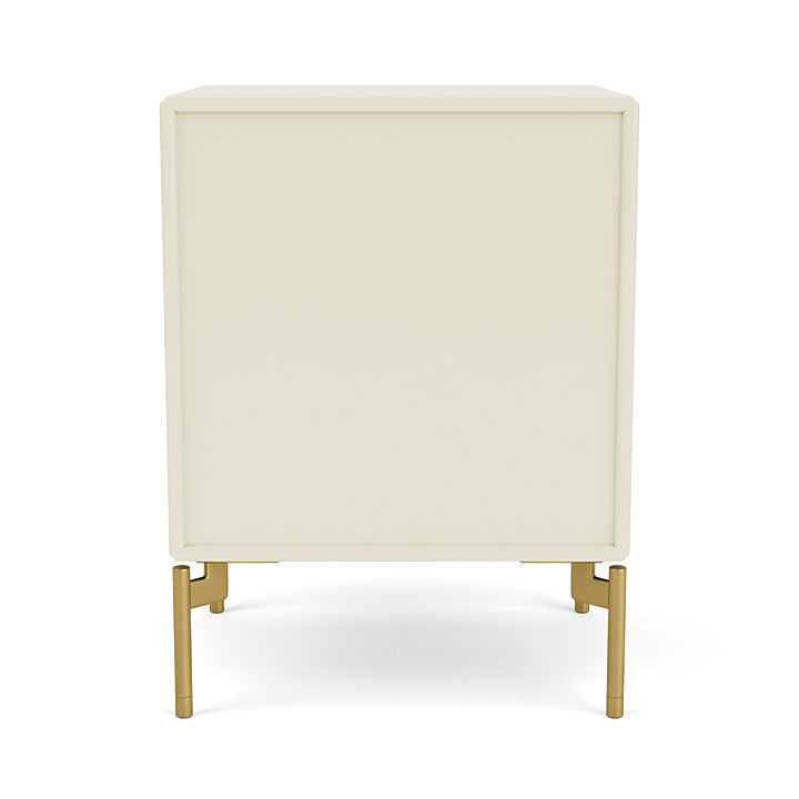 Montana Dream Nightstand With Legs, Vanilla/Brass