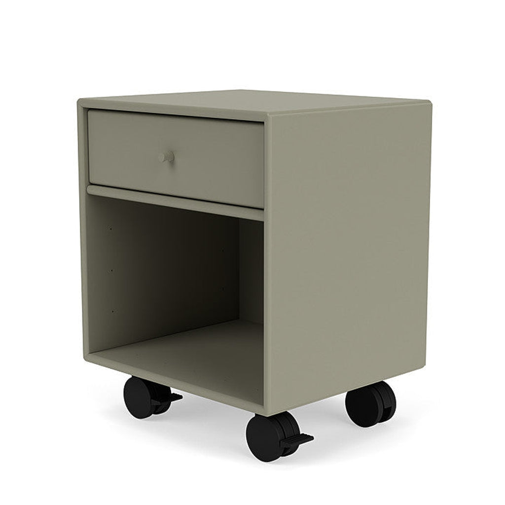 Montana Dream Nightstand With Castors, Fennel Green